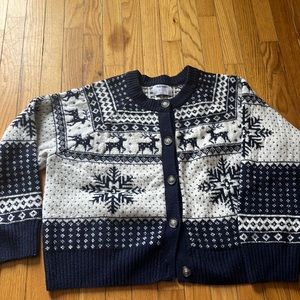 Reindeer Fair Isle button down cardigan